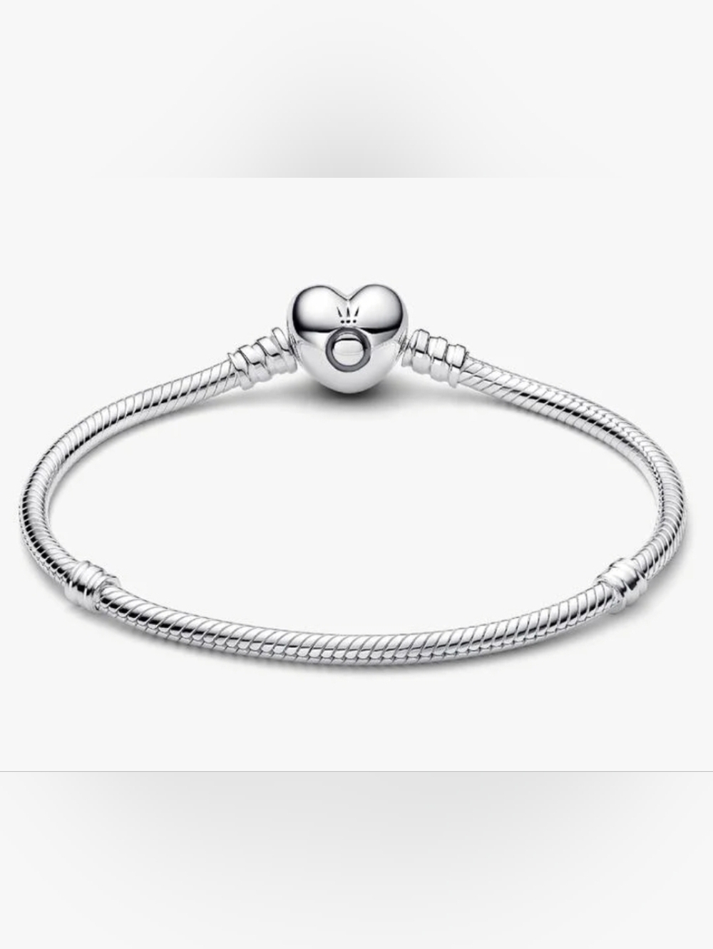 Authentic NEW Pandora Moments Heart & Snake Chain Bracelet S925ALE 6.75"